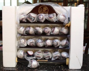 Espositore 24ct Danbury Mint New York Yankees Championship Baseball World Series - Foto 1 di 10