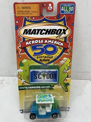 2001 Matchbox Across America 50th Birthday Series South Carolina Golf Cart New - Image 1 of 3