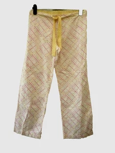 MATALAN Ladies Size 12 28L White Pink Love Bug Love Heart Cotton Pyjama Trousers - Picture 1 of 10