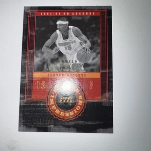 SP /100 CARMELO ANTHONY 2003-04 UD LEGENDS #133 IMPRESSIONS GOLD ROOKIE SP - Picture 1 of 6
