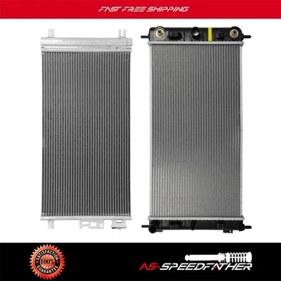 Aluminum Radiator & Condenser Cooling Kit For 05-10 Pontiac G6 07-08 Saturn Aura - Image 1 of 4