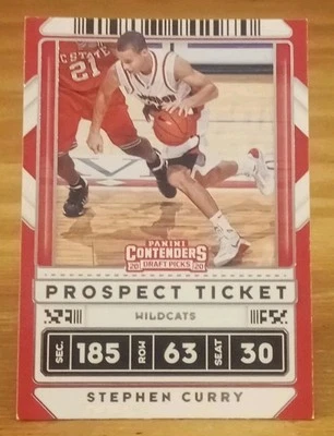 2020-21 Panini Contenders Draft Picks Stephen Curry Davidson Wildcats  - Image 1 of 3