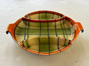 ERPHILA Vintage Royal Scot Plaid Divided Dish Czechoslovakia- 9 x 11" - Picture 1 of 12