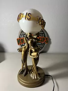 SELTENE 16" SCHAL ""DIE WELT GEHÖRT DIR"" STATUENLAMPE HERGESTELLT VON KANINCHEN TANAKA FUNKTIONIERT - Bild 1 von 12