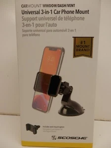 Scosche CarMount Universal 3-in-1 Window/Dashboard/Vent Mount for Smartphones - Picture 1 of 5