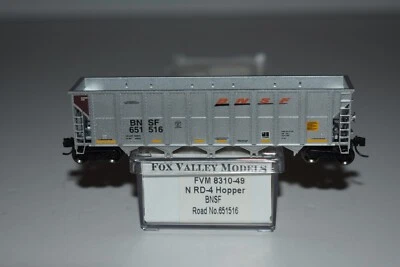 N Scale Fox Valley Models Burlington 4-Bay Hopper 651516 C36900 - Image 1 of 3