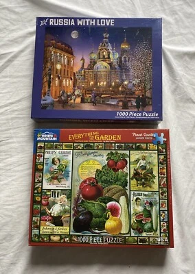 Lote Nuevos Puzzles Rusia con Amor Y Todo Para El Jardín 1000 Piezas Cada uno Foto 1 de 3
