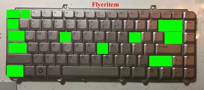 DELL INSPIRON 1521 SILVER KEYBOARD'S INDIVIDUAL KEY 502958-001 (ONE KEY ONLY) - Image 1 of 2