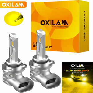 OXILAM 9006 HB4 CSP LED Fog Driving Light Bulbs Golden Amber Yellow DRL Lamp ER