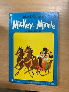 1969 Walt Disney " Mickey & Minnie Al Saint Moritz " Vintage UK Rigido Libro - Imagen 1 de 9