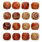 100pcs Painted Wooden Beads Spacer Round Big Hole Beads DIY Charm Jewelry Mak Bh
