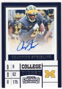 Tarjeta de novato autografiada Panini Contenders Draft 2017 Channing Stribling - Imagen 1 de 2