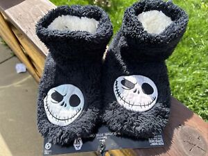 The Nightmare Before Christmas fuzzy babba slipper socks 8-10 M/L NWT