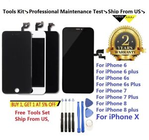 LCD Display Touch Screen Digitizer Replacement  For iPhone X 6 6S 7 8 Plus Lot