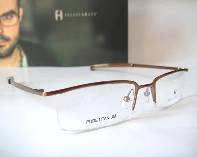 Armações de óculos Freudenhaus Alemanha titânio 50-18 125 pequenas Tim meia sem aro - Imagem 1 de 4