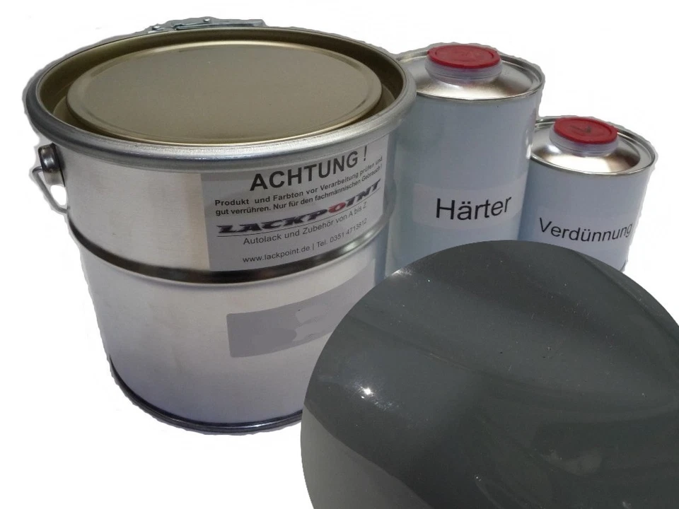 1 Liter Set 2K Autolack geeignet für Audi LY7C Nardograu kein Klarlack Tuning R - Bild 1 von 1