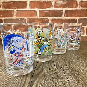 McDONALDS Disney World 100 Years of Magic 25th Anniversary Cups Glasses Set of 4 - Picture 1 of 24