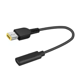 Cable de carga de alimentación hembra a cuadrado 65W PD USB tipo C 3.1 para Lenovo Thinkpad - Imagen 1 de 10