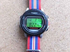 1990`s TIMEX Ademco Indiglo Chronograph Alarm watch. Fully Working - Picture 1 of 11