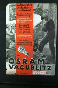 alter Druck Werbung OSRAM Vacublitz Glühbirne Handzettel Vintage Retro - Bild 1 von 6