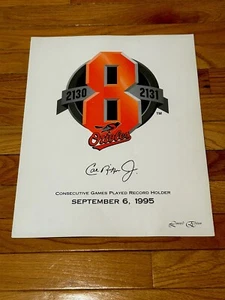 9/6/95 Cal Ripken Jr. Consecutive Games Played Poster Baltimore Orioles NM! - Picture 1 of 3