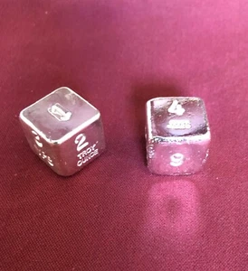 2 oz handgegossener 999 Silberbarren "Würfel" von YPS - Yeager's (1 x 2oz Würfel) - Bild 1 von 9