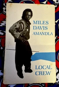 MILES DAVIS - AMANDLA TOUR- SEPTEMBER 4, 1990? - NORTH CAROLINA? -BACKSTAGE PASS - Picture 1 of 2