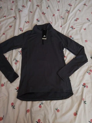 Woman Adidas Sweatshirt Running Jogging Size Small Hi Vis Reflective - Image 1 of 4
