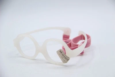 NEW MIRAFLEX MINI BABY BC WHITE PINK AUTHENTIC FRAMES EYEGLASSES 33-11 - Image 1 of 3