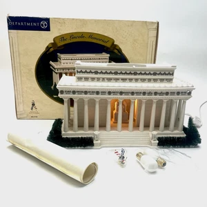 Dept 56 American Pride Collection Lincoln Memorial w Scroll & Pin #56-5702 - Picture 1 of 18