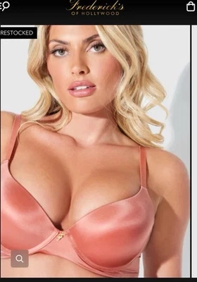 Sujetador acolchado push up Fredrick’s Of Hollywood satinado más suave 34DDD Foto 1 de 4