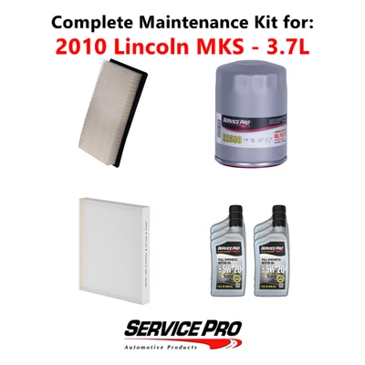 2010 Lincoln MKS 3.7L Complete Air, Oil & Cabin Filter Kit (5W-20) - Image 1 of 4