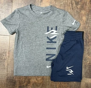 Boys Nike 3 Brand 2 Piece Outfit Tee Shirt And Shorts Size 4 XS - Picture 1 of 5