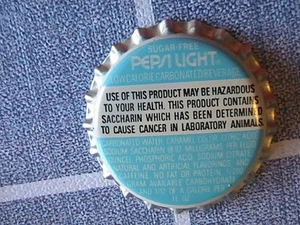BOTTLE CAP UNUSED PLASTIC LINED SUGAR FREE PEPSI LIGHT PURCHASE N. Y. - Picture 1 of 4