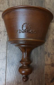 Vintage 1963 Homco Wall Planter Pocket Mid Century Faux Wood - Picture 1 of 6