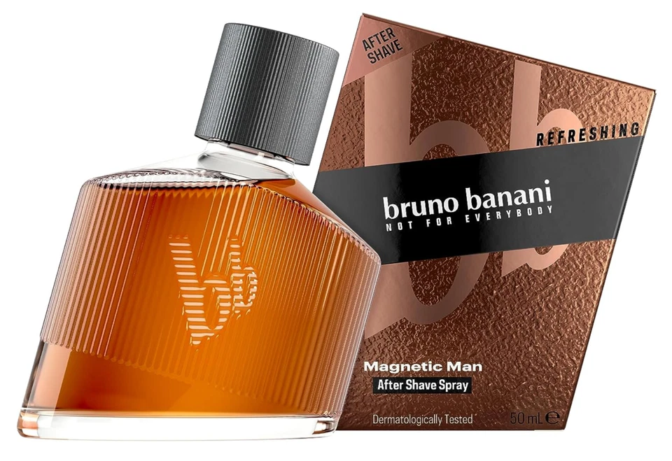 ✅ Bruno Banani MAGNETIC MAN After Shave Spray for man Herren Rasur 50ml ✅