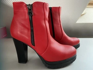 Stiefeletten Gr. 44, Catwalk, rot - Bild 1 von 4