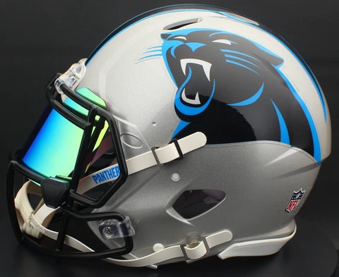 CAROLINA PANTHERS NFL Gameday AUTHENTIC Football Helmet w/ Eye Shield Visor Cover