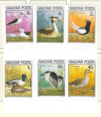 HUNGARY SC 2659-65 NH imperf SET+SOUVENIR SHEET of 1980 - BIRDS - Image 1 of 2