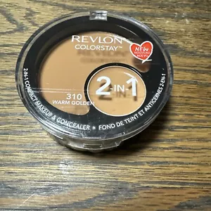 1 Revlon ColorStay 2-In-1 Compact Makeup & Concealer Full Size WARM GOLDEN # 310 - Picture 1 of 2