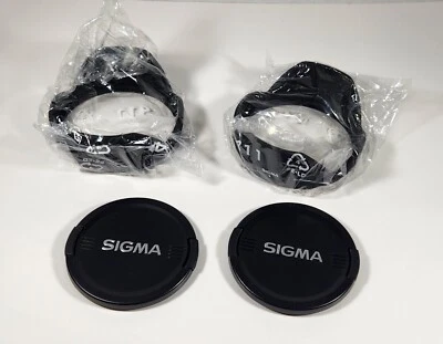 LOT OF 2 SIGMA BAYONET LENS HOOD 82MM DIAMETER WITH COVERS - Image 1 of 4