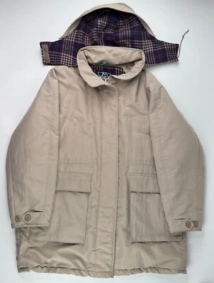 Chaqueta de Colección Woolrich Mujeres Forrada de Lana Con Capucha Cremallera Bolsillo Tareas de Granero Con Capucha XL Foto 1 de 4