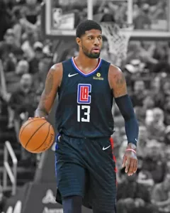 Los Angeles Clippers PAUL GEORGE Glossy 8x10 Photo Spotlight Print Poster - Picture 1 of 1