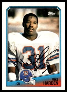 Mike Harden Signed DENVER BRONCOS Card   1988 Topps - Picture 1 of 1
