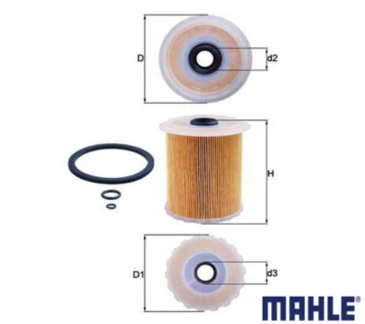 Filtro de combustible Mahle KX 75d para coche clásico Renault Safrane Rapid Megane Clio Foto 1 de 4