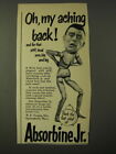 1950 Absorbine Jr. Ad - Oh, my aching back
