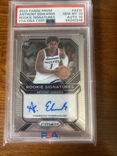 2020-21 Panini Prizm Anthony Edwards RC Rookie AUTO 10 PSA 10 GEM LOW POP STAR