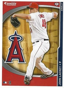 JOHN LACKEY FATHEAD TRADEABLES ANAHEIM LOS ANGELES ANGELS LOGO STICKER 2009 #61 - Picture 1 of 1