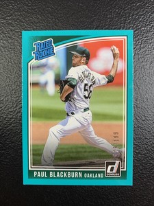 Paul Blackburn 2018 Donruss Baseball Rated Rookie Press Proof Teal #125/199