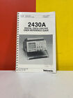 Tektronix 070-6339-00 3430A Digital Oscilloscope User Reference Guide
